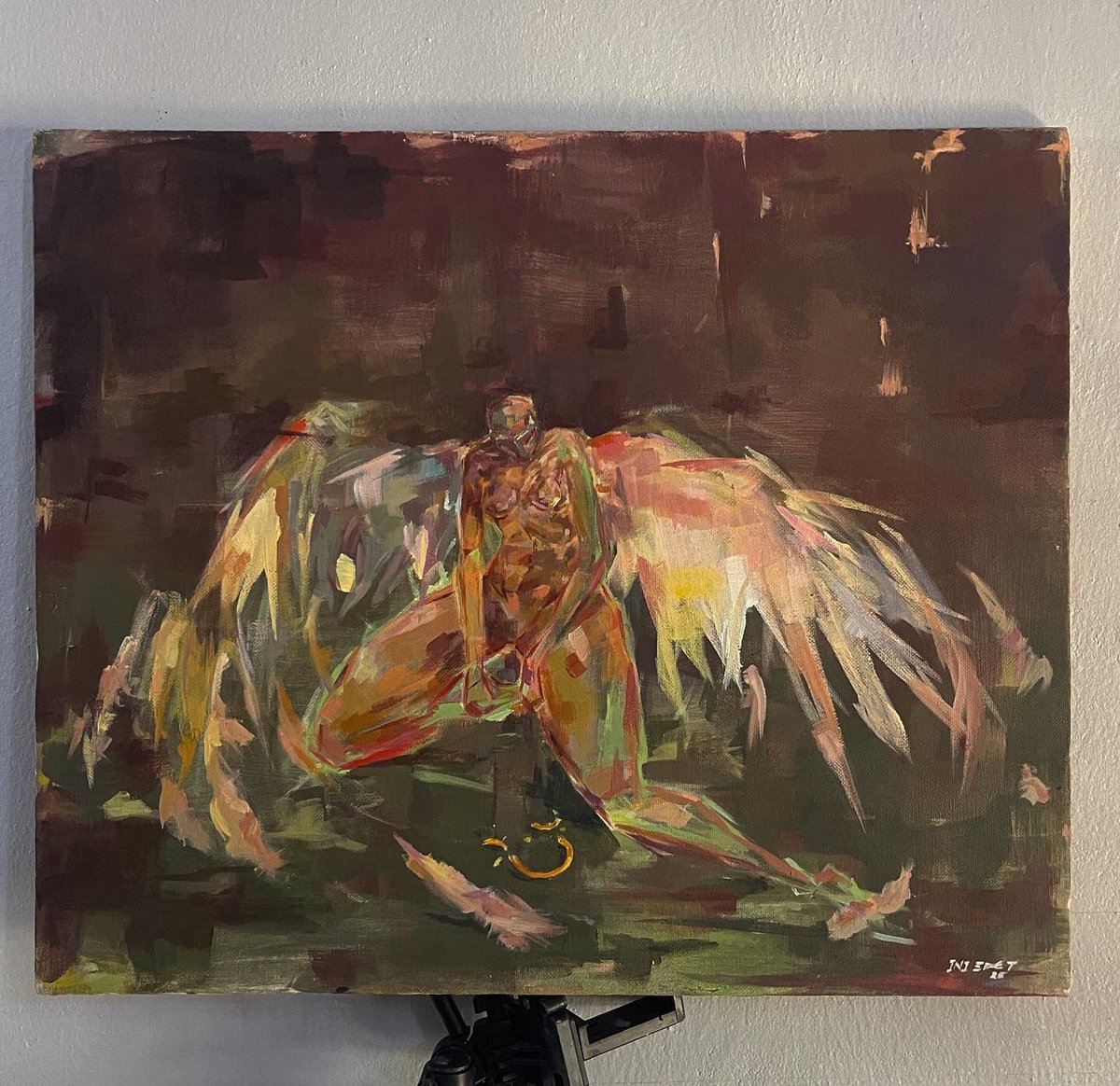 Ini_edet1's tweet image. Even I don’t know what it is but with every painting the vision is getting clearer. Let’s walk on this journey.