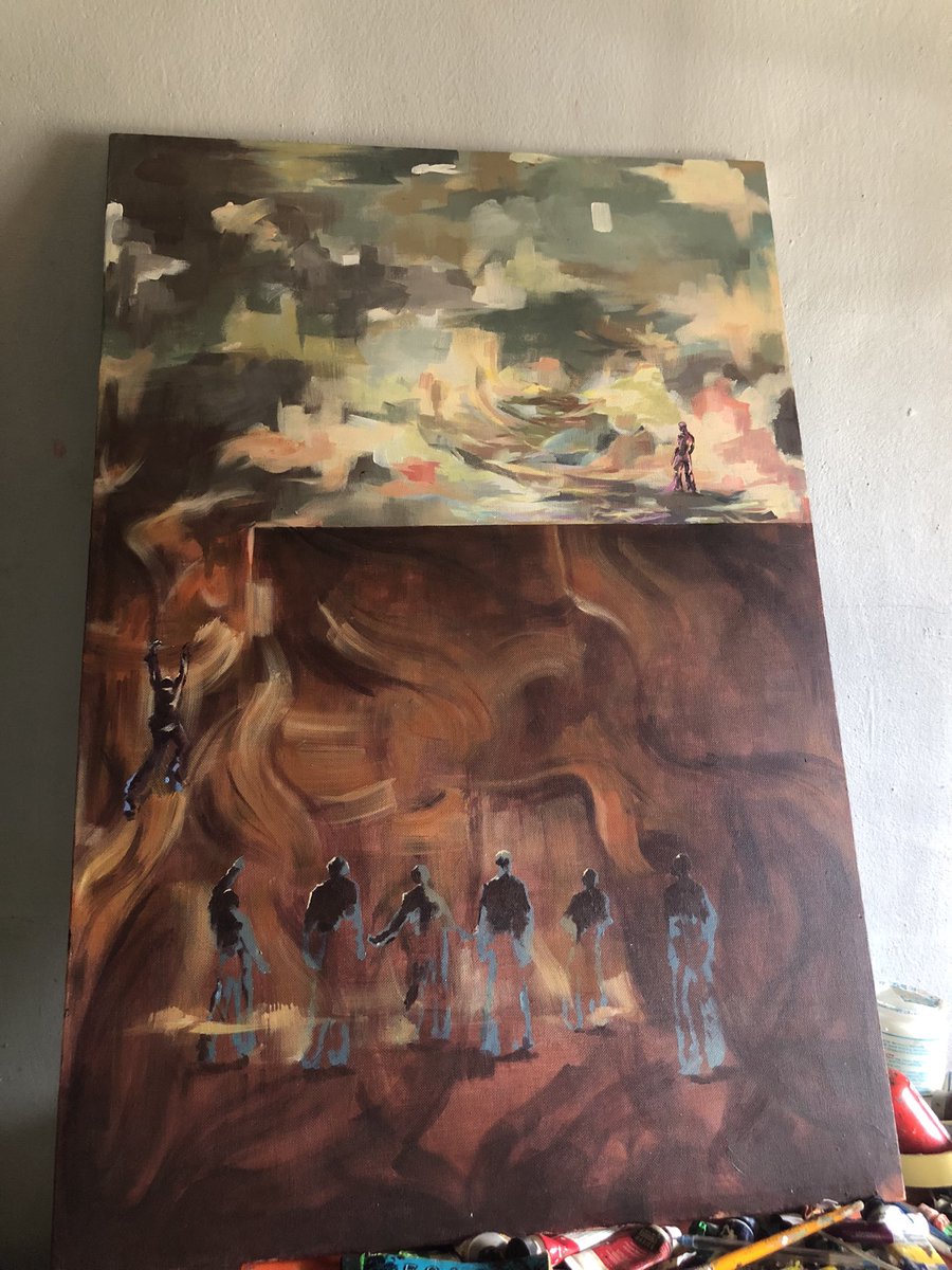 Ini_edet1's tweet image. Even I don’t know what it is but with every painting the vision is getting clearer. Let’s walk on this journey.