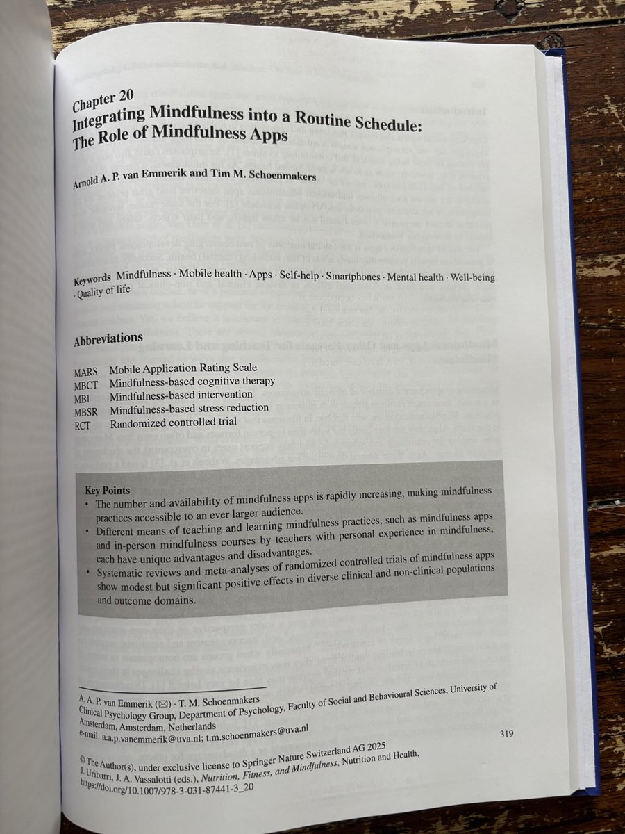 Our updated chapter on #mindfulness apps in the second edition of this wonderful book.