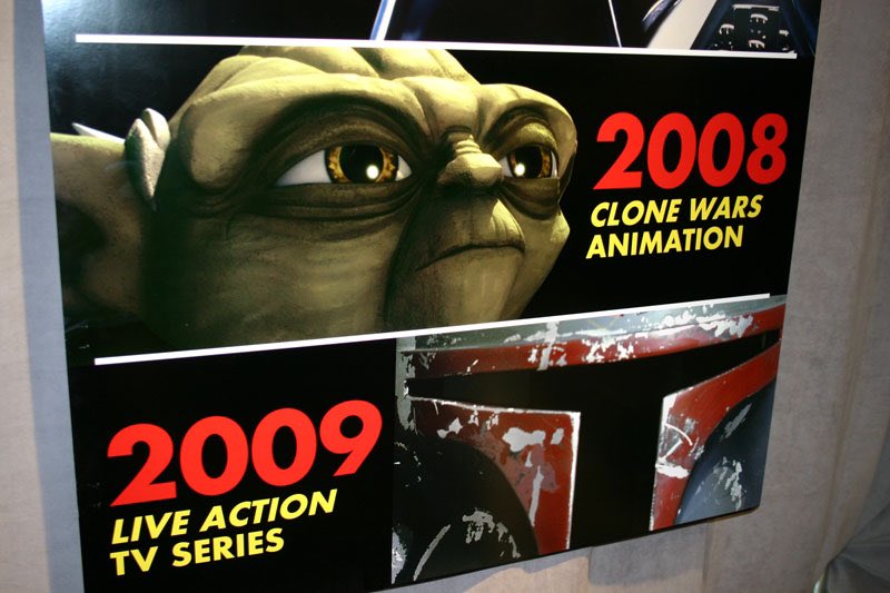 ArkingKyle's tweet image. Toy Fair 2007 Poster for The Clone Wars and Star Wars: Underworld #StarWars