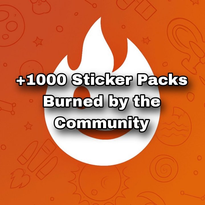 0x_micro's tweet image. Sticker News: +1000 Sticker Packs Burned by the Community 🔥