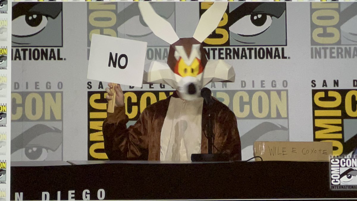 vanourneyjoe's tweet image. The #SDCC Coyote Vs. Acme panel was A+. Great footage, entertaining panelists, and a failed attempt by the ACME corporation to shut the panel down. Good stuff #CoyoteVsAcme #SDCC2025