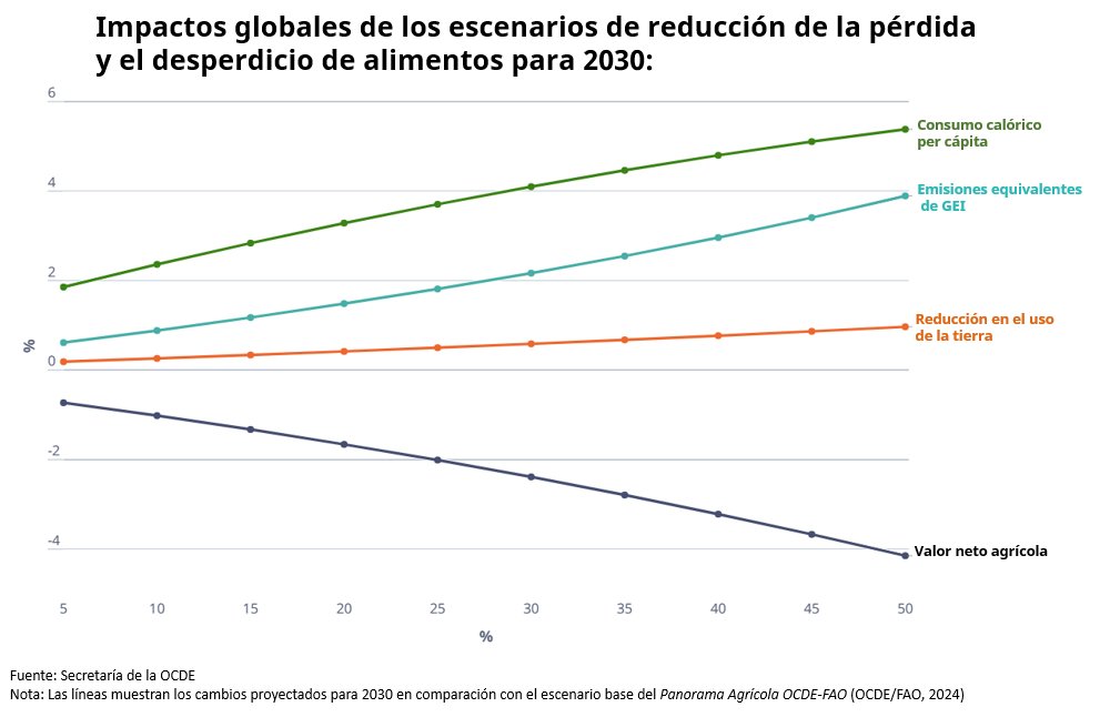 ocdeenespanol's tweet image. 📢Un nuevo escenario muestra que reducir en 50% la pérdida y el desperdicio de alimentos para 2030 podría:

🌍 Sacar del hambre a 137 millones de personas
⬇️ Bajar 4% las emisiones agrícolas de GEI
🌾 Mejorar la seguridad alimentaria

🔗 brnw.ch/21wUrYg | [En inglés]