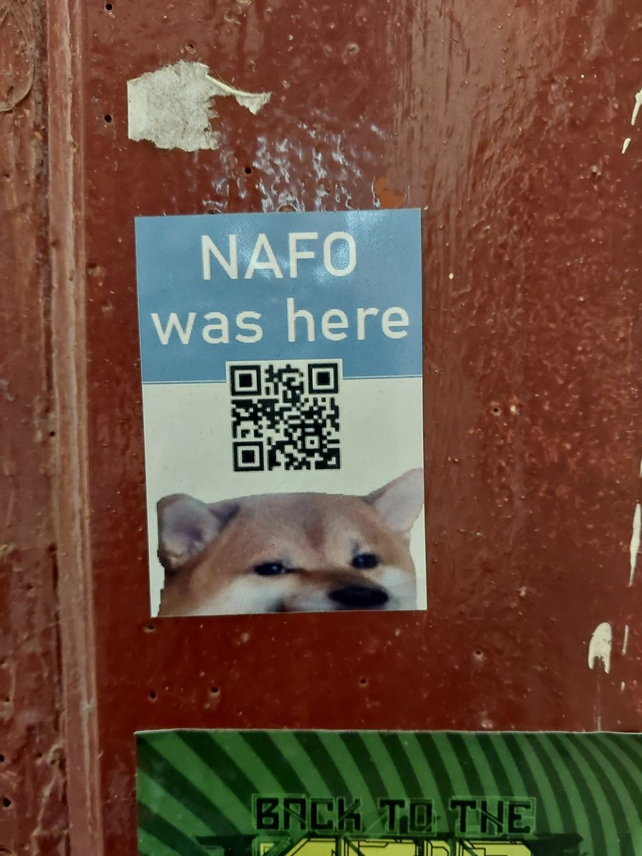 v8mile's tweet image. #NAFO sticker spotted in Poland, fellas are everywhere