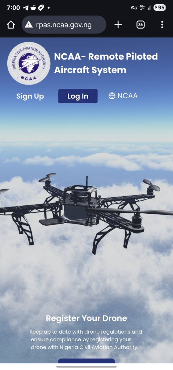 lifeofdanel's tweet image. Hello and good day @mikeachimugu01. I noticed the NCAA's RPAS website (rpas.ncaa.gov.ng) has a new look now. I observed it was unavailable some days ago.
Is the drone portal now setup and running? Last time I tried to use it, I was told it wasn't functional yet.
Thanks.