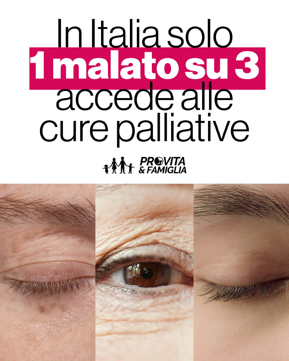 ProVitaFamiglia's tweet image. In Italia solo un malato su tre accede alle cure palliative.
Eppure, le cure palliative sono fondamentali: si tratta di interventi terapeutici, assistenziali e relazionali rivolti a persone con malattie croniche, evolutive e inguaribili, in fase avanzata o terminale. Non hanno lo…