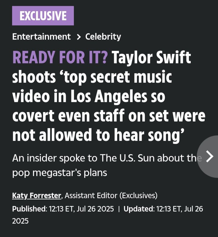 TaylorSwiftChar's tweet image. 🗞 | According to The Sun, Taylor Swift was spotted in Los Angeles on Thursday filming a new music video.
“It was so top secret that those working on set were not even allowed to hear the song, only the beat.”