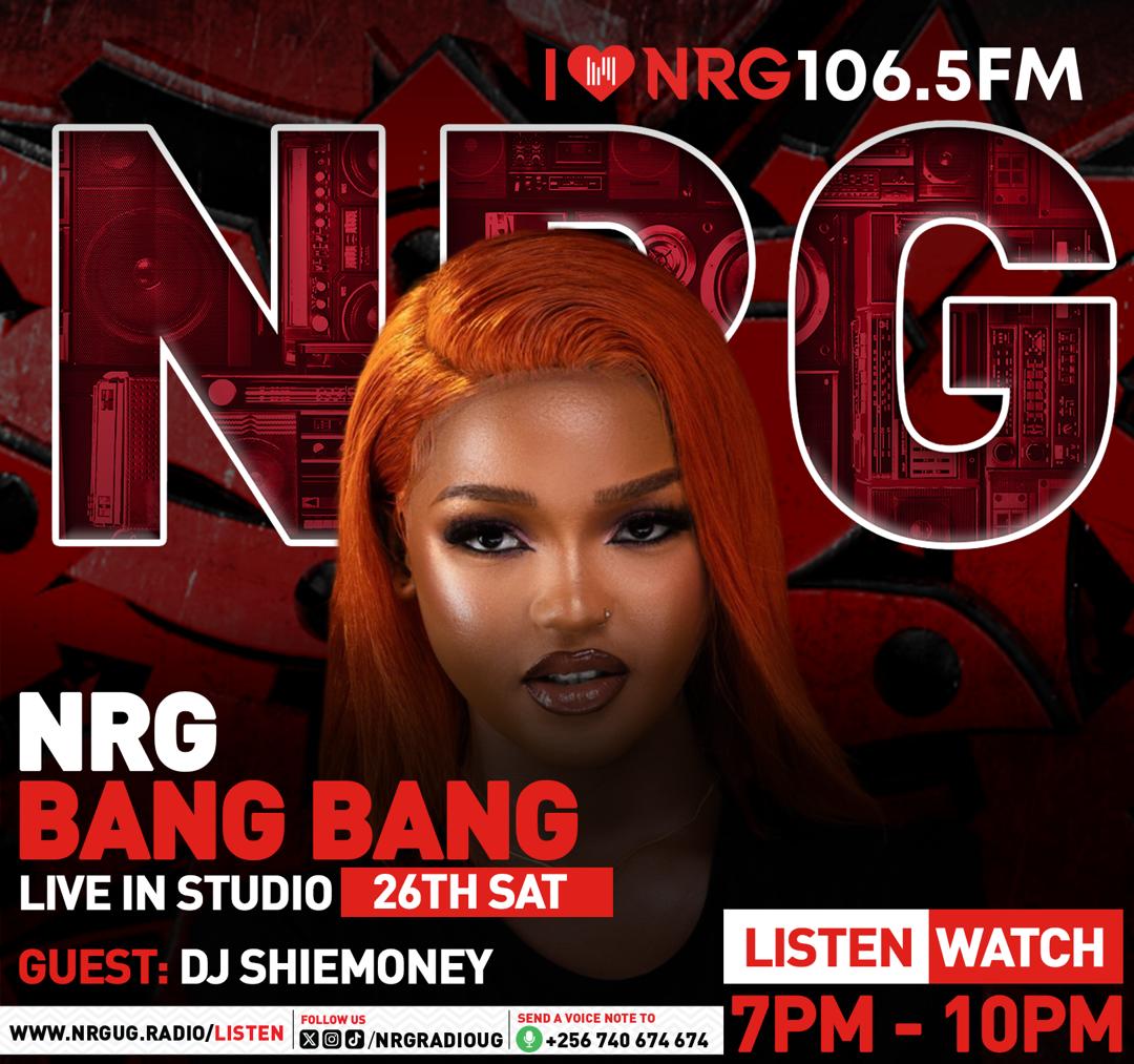 RealDeejays's tweet image. The biggest Saturday Party is live on @nrgradioug and @Shie_money is cooking.
Tune in now, it's a full-blown Party 🥳.
#Realdeejays | #NrgBangBang