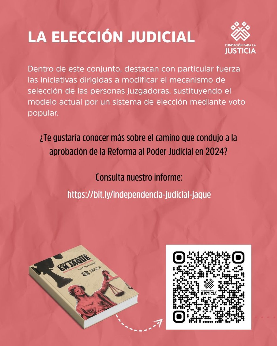 FJEDD's tweet image. #informe
En el sexenio 2018-2024, el mayor número de iniciativas correspondió a la categoría “independencia judicial” (51.9%), una tendencia clara hacia la intervención en el diseño institucional y autonomía política de las personas juzgadoras
🔗Consulta:…