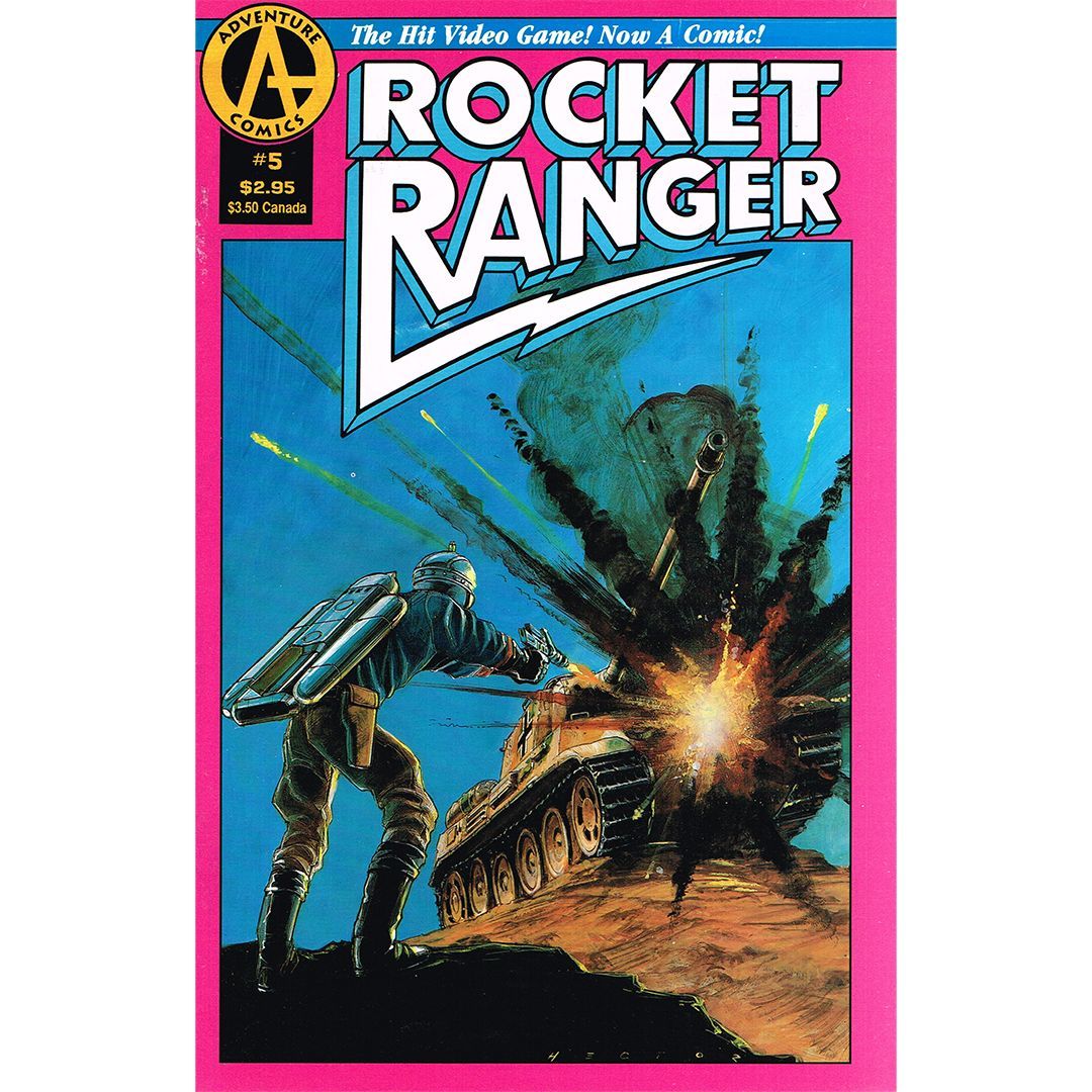 Cover to ROCKET RANGER #5, published in July of 1992 by Adventure. The issue contained three consecutive chapters: "Arrested!”, “Blast Off!”, “The End?” #malibucomic #indy #throwbackthursday #flashbackfriday