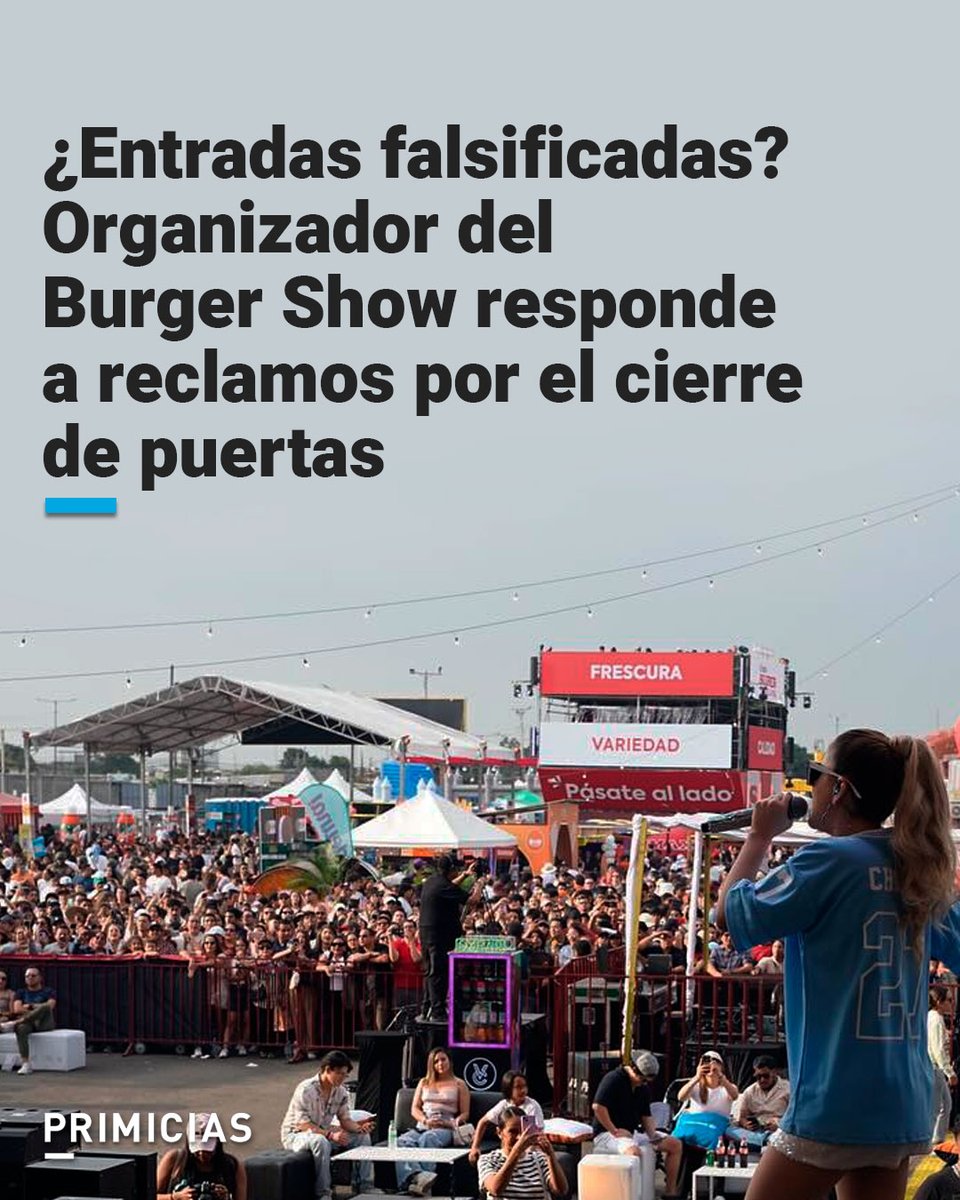 Primicias's tweet image. En redes sociales se registraron denuncias de personas que se quedaron afuera durante el primer día del Burger Show, que se realiza en Daule. prim.ec/AQ8Y50WvFu8
