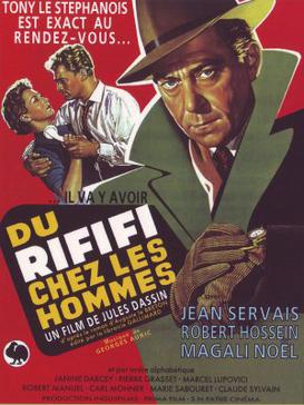 NextOnTCM's tweet image. Rififi (1954) 

Four friends plot an intricate jewelry heist, planning for everything except human frailty. 
DIR Jules Dassin 
CAST Jean Servais, Carl Mohner, Robert Manuel

2 HRS 15 MINS | CRIME | 10:00 AM EDT