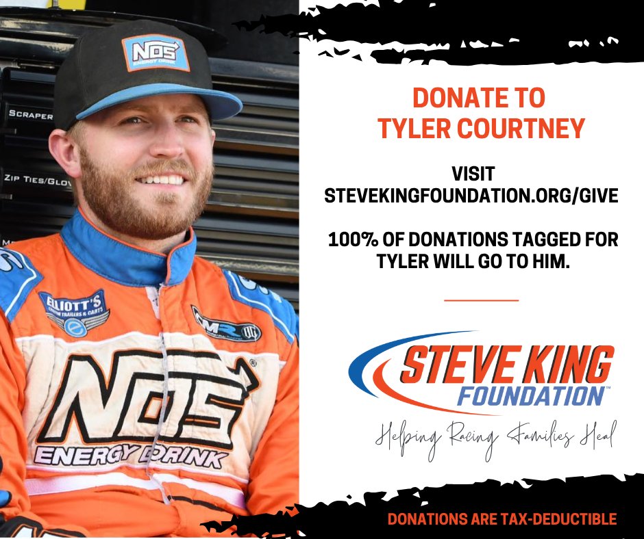 SteveKingFoundation (@stevekingfdn) on Twitter photo Driver @tycourtney7bc was injured last week at @eldoraspeedway and faces a long road to recovery.
Donate now: stevekingfoundation.org/give/
This is why we exist — to assist dirt racers.
@aysiavanderlinden @clausonmarshall @spiremotorsport @nosenergydrink <a href="/HighLimitRacing/">High Limit Racing</a> Driver @tycourtney7bc was injured last week at @eldoraspeedway and faces a long road to recovery.
Donate now: stevekingfoundation.org/give/
This is why we exist — to assist dirt racers.
@aysiavanderlinden @clausonmarshall @spiremotorsport @nosenergydrink <a href="/HighLimitRacing/">High Limit Racing</a>