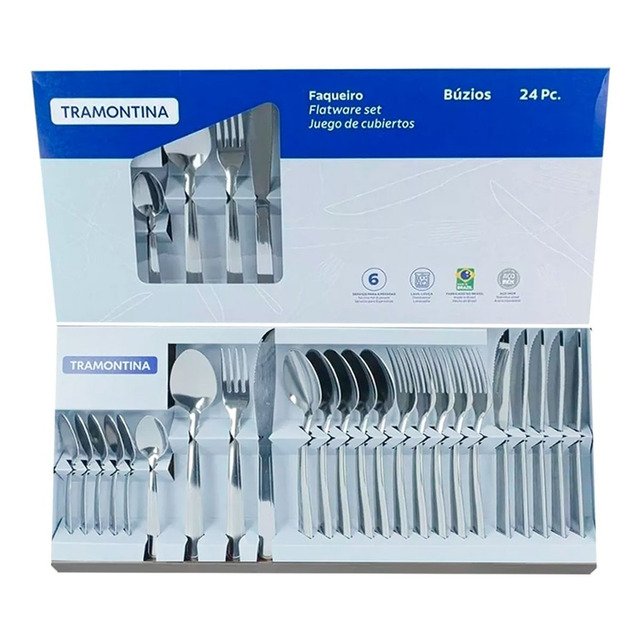fuiproserasa's tweet image. 🍴 Faqueiro Tramontina Búzios Cem Aço Inox Com Detalhe 24 Peças com 29% OFF
🚫 De: R$ 78,99 ✅ por R$ 56,29 🏷️
👉👉 Pegue a promoção aqui: mercadolivre.com/sec/2EuUPLi