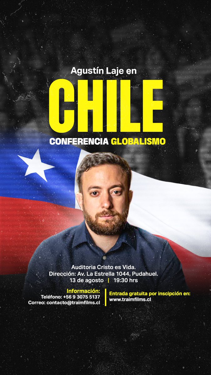 AgustinLaje's tweet image. GIRA DE CONFERENCIAS EN AGOSTO:
- Guatemala 🇬🇹
- Ecuador 🇪🇨
- Chile 🇨🇱
Toda la información se encuentra en las imágenes de esta publicación.
Gracias por ayudar a difundir!!!