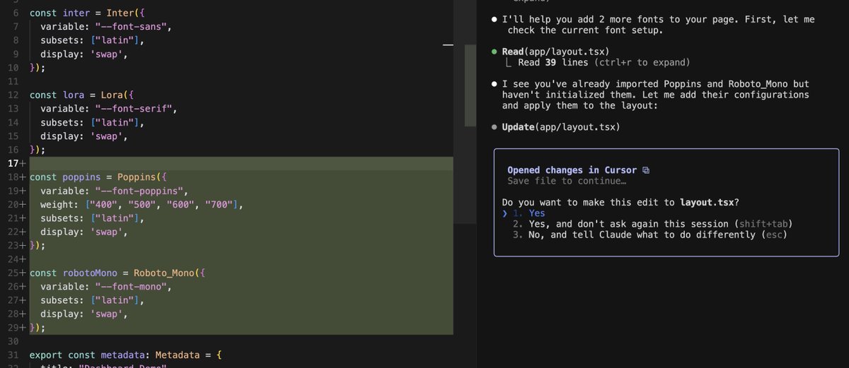Most recent Claude Code update is going to reduce my Cursor usage to near 0 
My biggest gripe has been the inability to show in-line diffs in a code editor. But now it's possible &amp; just as good as the Cursor integration

Claude can also use model MCPs to debate with O3 and Gemini