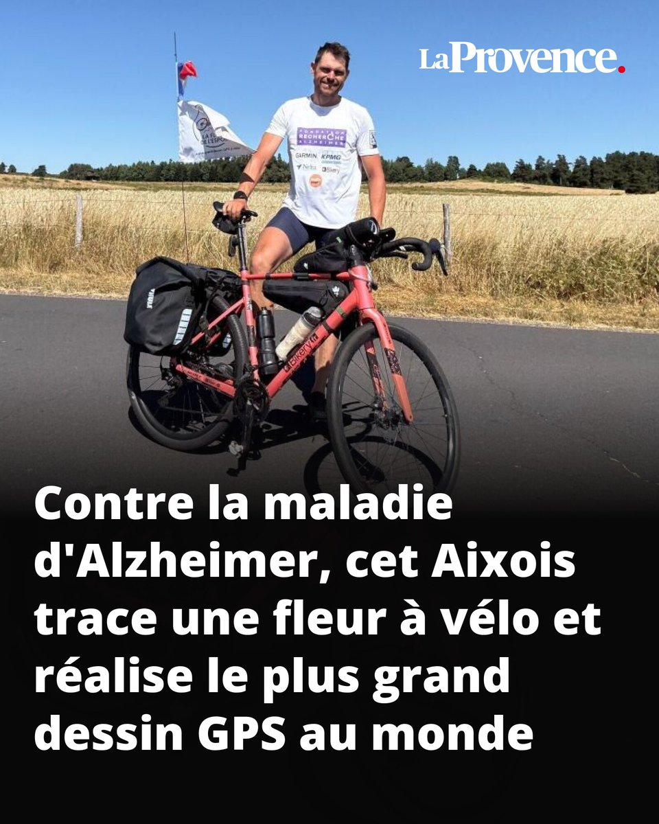 En 37 jours, il a parcouru près de 5750 kilomètres à vélo, afin de tracer une "fleur de l'espoir" sur la carte de France. Un record du monde
👉 l.laprovence.com/oJOO