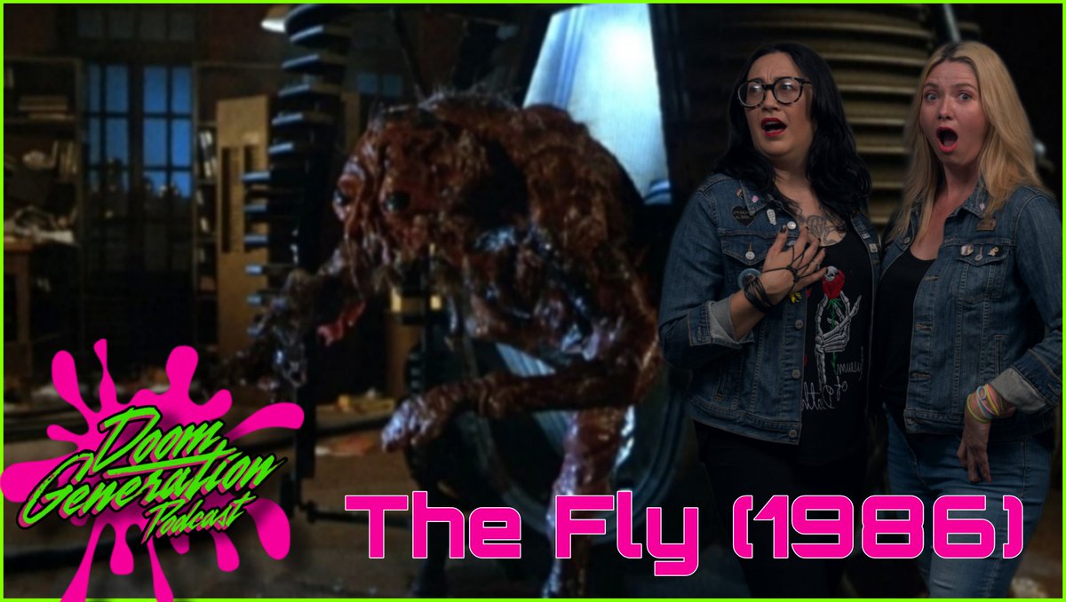 DoomGenPod's tweet image. We're wrapping up Sci-Fi July by going wild for the FLESH!
Baboon daddies, elf shoe genitalia, Quaife-ing in harmony and everything is very very wet. Are you scared but kinda hot about it? Well now you know how being with Jeff Goldblum feels. It's The Fly now on Doom Generation!