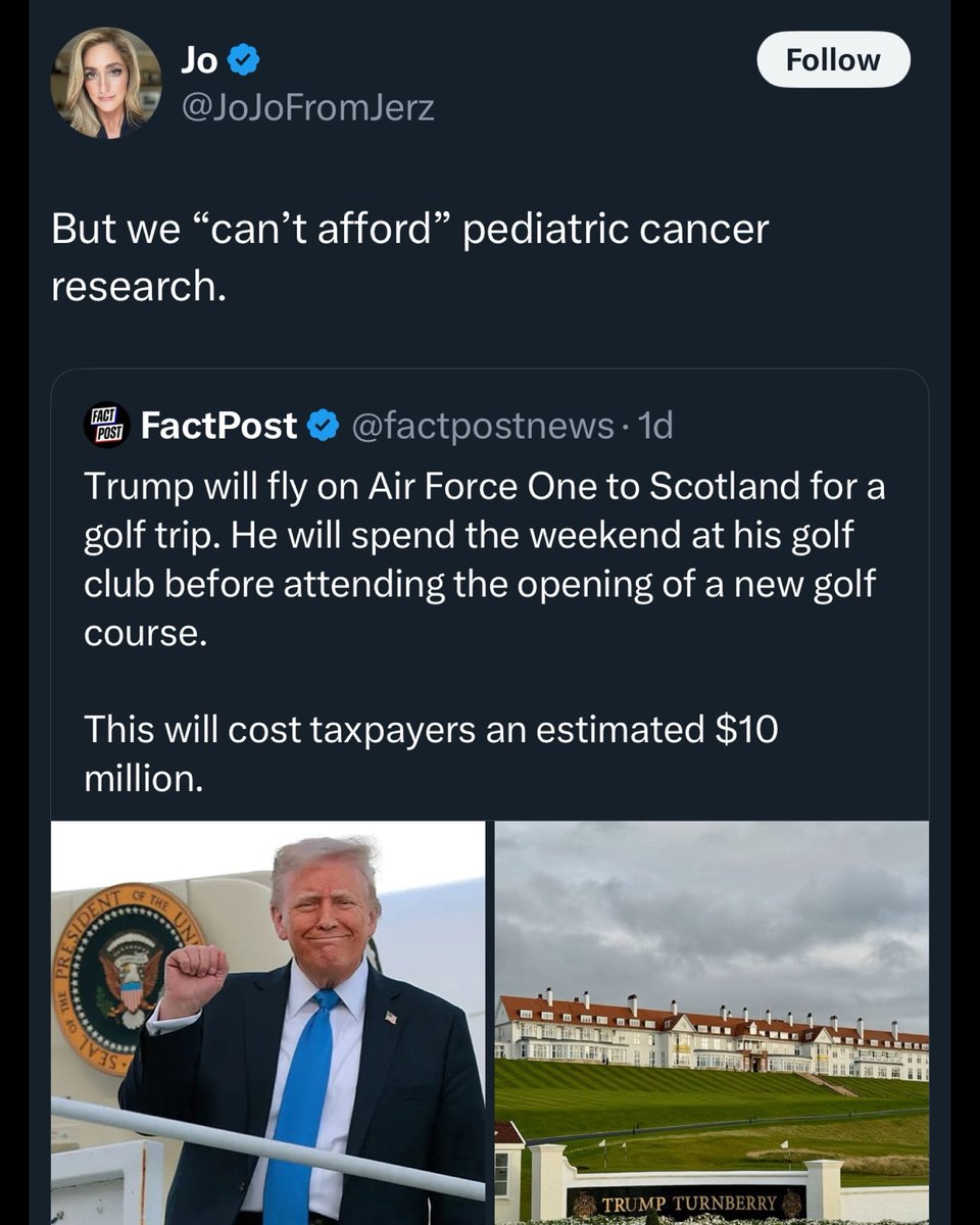 IndyTom3's tweet image. So will the Brit media be losing their shit that this fucking felon is visiting Scotland.....