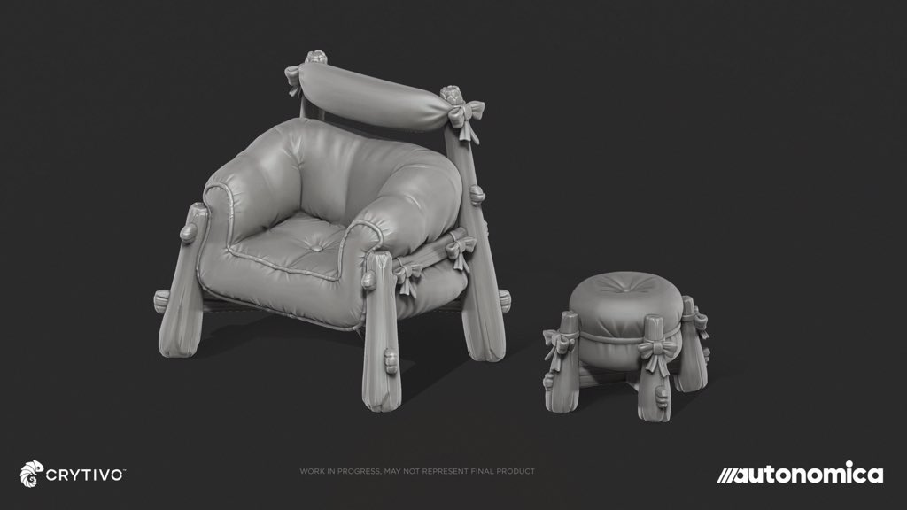 autonomicagame's tweet image. New furniture set design is in production