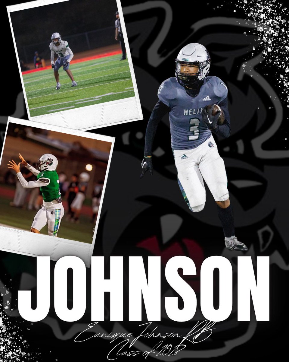 HelixFootball's tweet image. Player Spotlight: Eunique Johnson (c/o ‘28) RB/S (@Euniquej5)
A two way player as a freshman on varsity in ‘24, he stands at 5’10 170. He is explosive with good speed and good hands. Can catch out the backfield and run between the tackles. He is primed for a breakout year
#STP