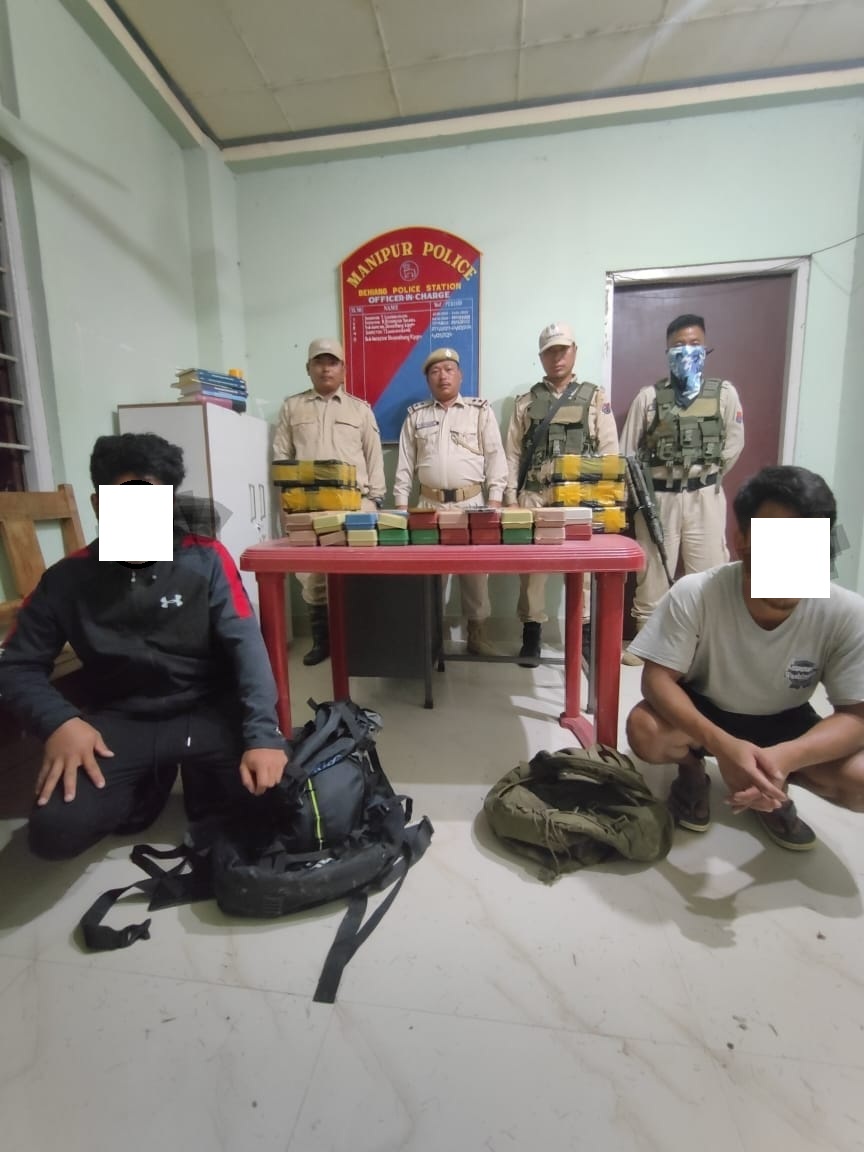 manipur_police's tweet image. On 25.07.2025, Manipur Police arrested 02 (two) individuals from Sehken village under Behiang-PS, Churachandpur district:
1)Mr. Peter Haokip (33) of Thadou Veng, Singat, Churachandpur district and
2)Mr. Lhunkholal Haokip (23) of Changlei Veng Molnom village, Churachandpur…