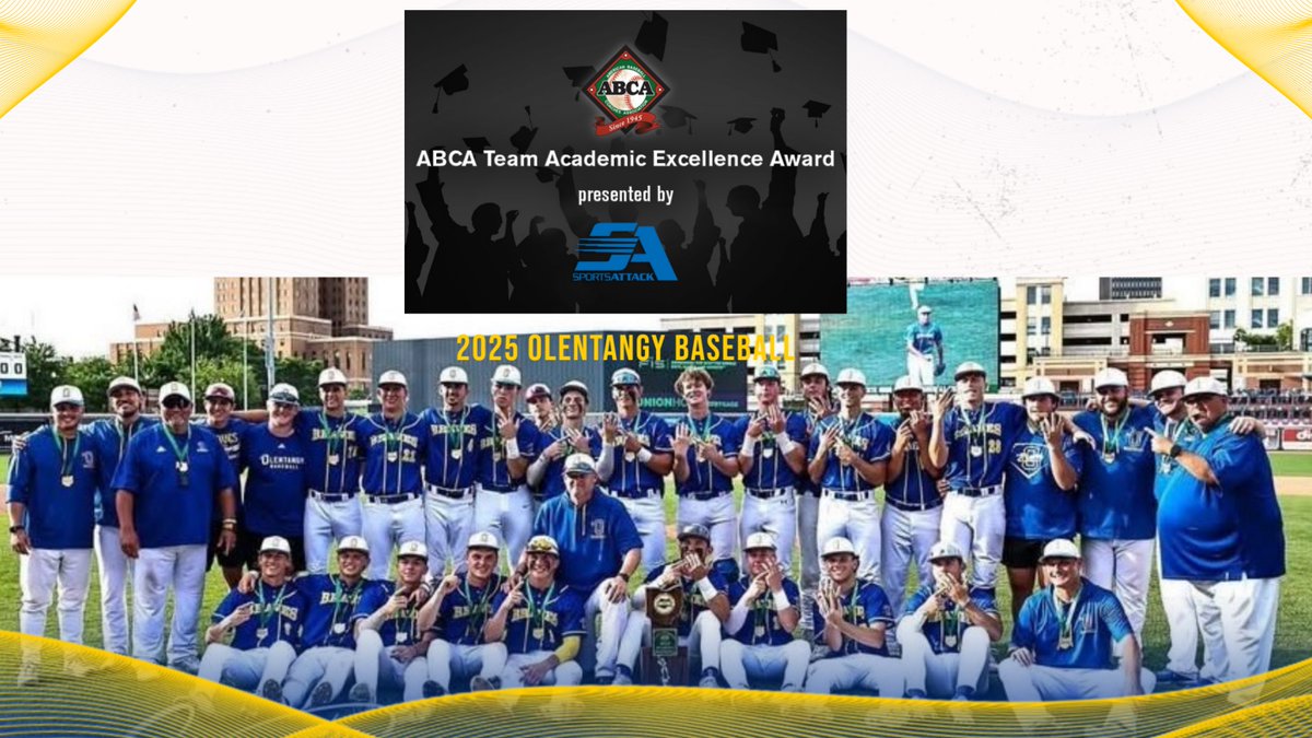 Congratulations to our 2025 Team for their Academic Excellence in the classroom <a href="/OHSathletics/">OHS Athletics</a> <a href="/OlentangySD/">Olentangy Schools</a> 
* Must be a high school or college team
* Head coach must be a current ABCA member
* Team must have a minimum cumulative GPA of 3.00 on a 4.0 scale for the 2024-25 year