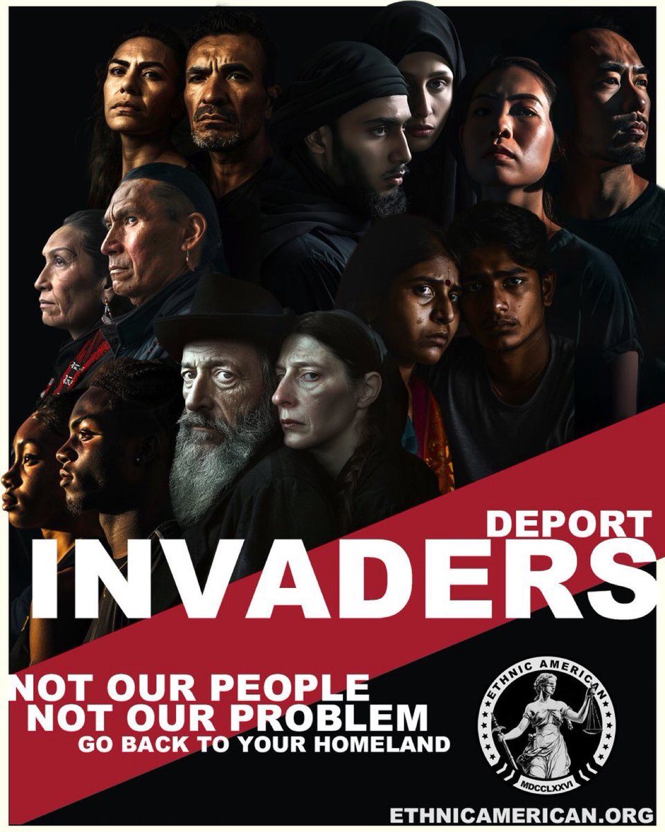 psybrCO's tweet image. Deport invaders.
Not our people.
Not our problem.
Go back to your homeland.