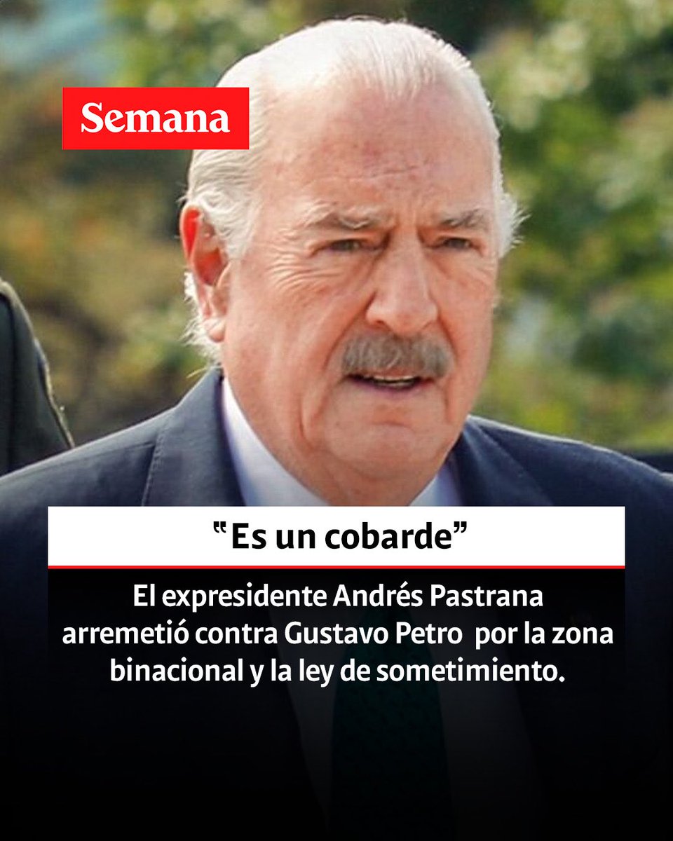StephBatesPress's tweet image. Lo dice alguien que le entregó 42.000 km² del país a las FARC, creando una zona de distensión que no trajo paz, sino sangre.
Andrés Pastrana, el mismo que:

🔴 Permitió que las FARC usaran ese territorio para reclutar, traficar, secuestrar y armarse sin ninguna presión estatal.…