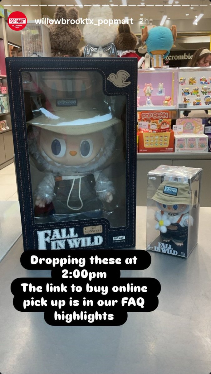 labubudrops's tweet image. Willowbrook Mall (Houston tx) buy online pick up in-store 2pm