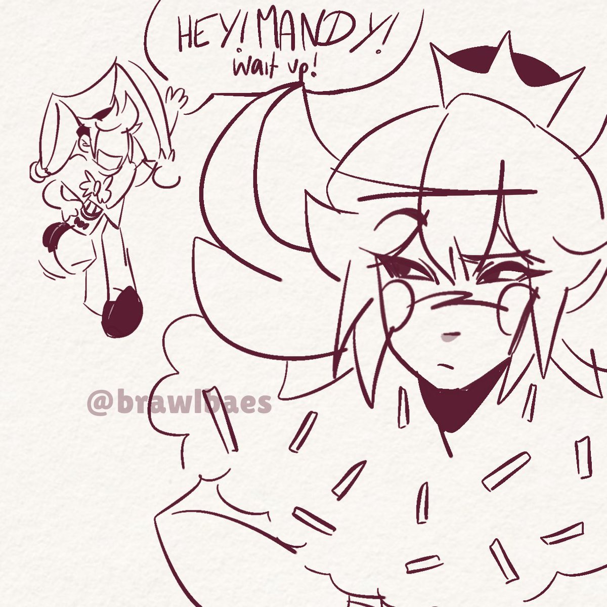 Brawlbaes's tweet image. Manchester comic part 1 #Manchester #MandyxChester #ChesterxMandy #BrawlStars #Mandy #Chester