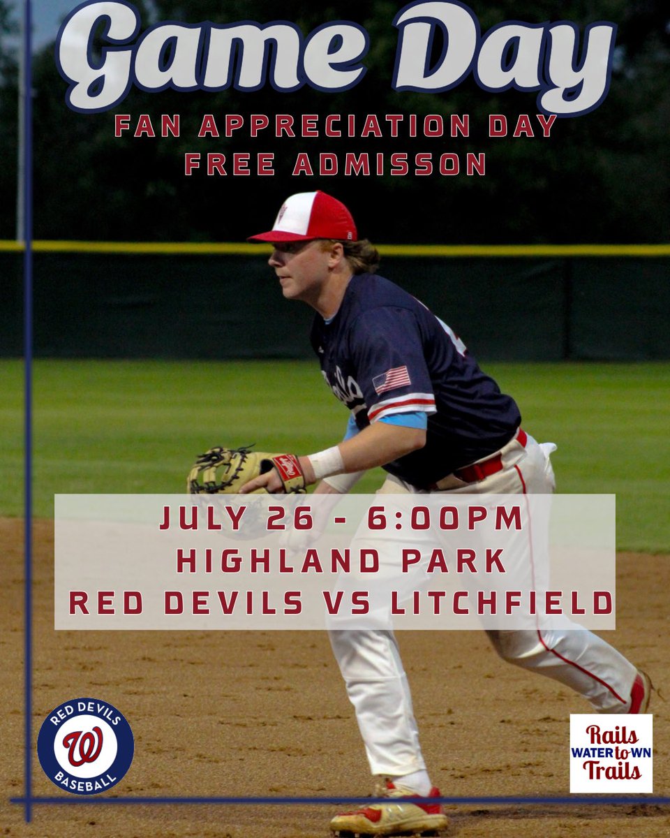 WatertownDevils's tweet image. A GAME FOR YOU! Fans, head out to Highland this evening for a FREE game of ball! Giveaways every inning, with a night of excitement to follow in downtown Watertown.