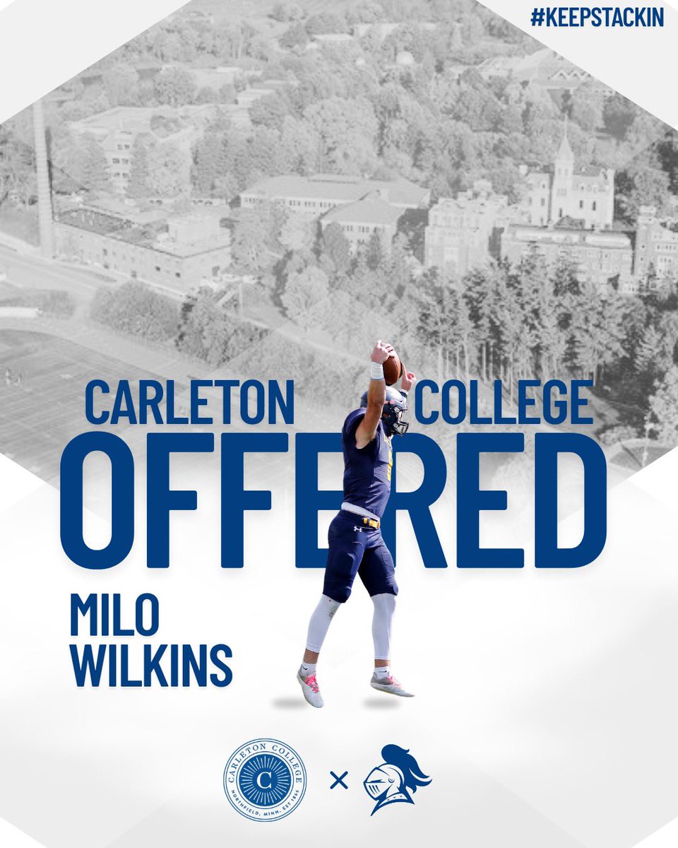 MiloWilkins_'s tweet image. After a great visit and conversation with @CoachJournell I’m thrilled to have received my first offer from Carleton! 
@CarletonFB @AB_Balogh21 @CoachLeeXiong @CoachG_22 @SouthLakes_fb