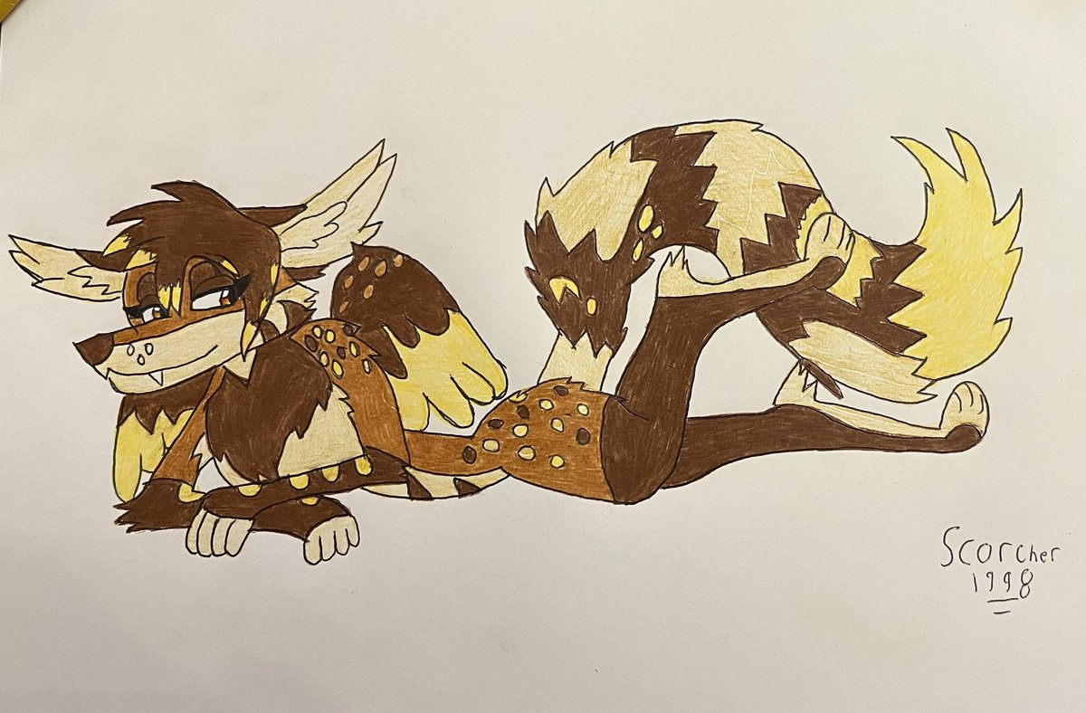 PirateScorcher's tweet image. Art fight 2025 - relaxing Kai
Friendly fire for cricketfops of their their anthro fox phoenix hybrid oc Kai just chilling :3
Hope you like it
#artfight #artfight2025 #friendlyfire #drawing #oc #furry #anthro #sfw
