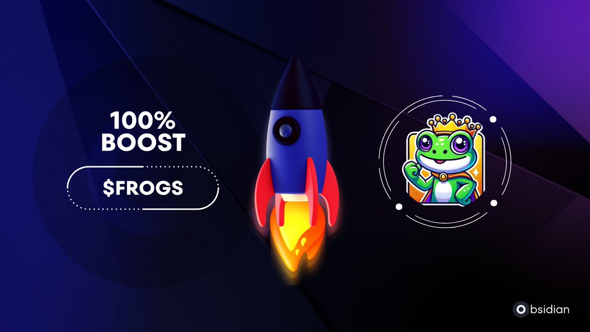 ObsidianSwap's tweet image. 4-Day Streak🔥!! $FROGS by @realFrogsClub was our top-traded CROmmunity token in the last 24 hours securing a renewed 24-hour 100% boost to our weekly leaderboard points
10 days left on their trading contest with 6K $CRO up for grabs to the top 5 contestants
Upward & Onward…