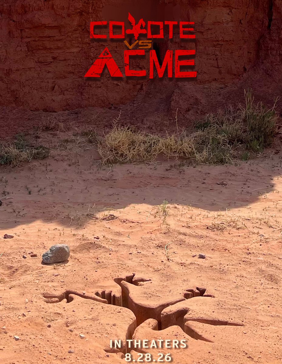scorbunnydream's tweet image. Here’s the updated Coyote Vs Acme teaser poster with the actual Coyote Vs Acme logo 🙂