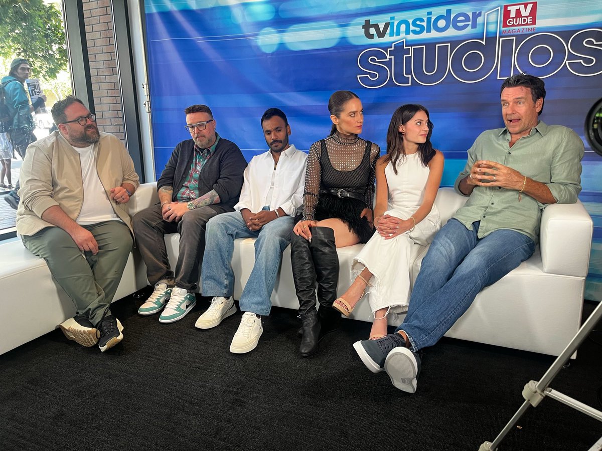 TVInsider's tweet image. #Revival stars Melanie Scrofano, Romy Weltman, David James Elliott, Andy McQueen and EPs Aaron B. Koontz and Luke Boyce stopped by our #SDDC studio! @SYFY