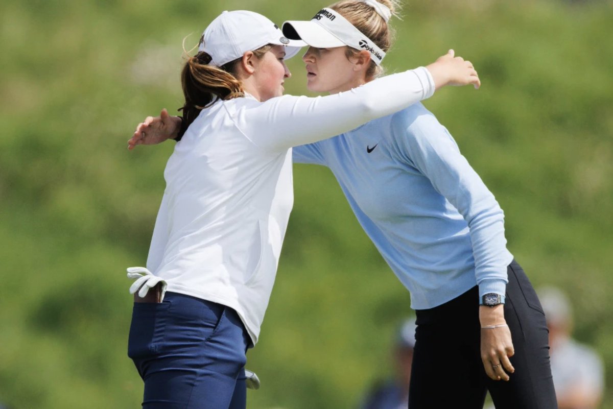 AugustaPress's tweet image. England’s Lottie Woad took a two-shot lead at the Women’s Scottish Open on Friday with a bogey-free 65, continuing her strong summer in her professional debut.
Read more: theaugustapress.com/lottie-woad-ta…