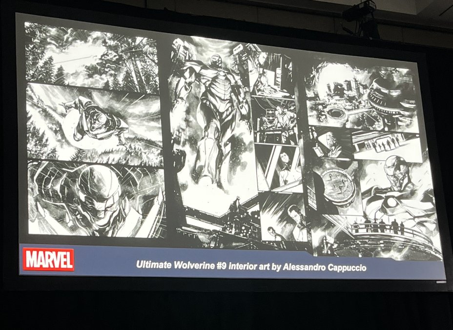 AIPT (@aiptcomics) on Twitter photo Interior art for Ultimate Wolverine #9
#SDCC2025 #SDCC #comicbooks #MarvelComics #UltimateUniverse #Wolverine <a href="/AlesCappuccio/">Alessandro Cappuccio</a> Interior art for Ultimate Wolverine #9
#SDCC2025 #SDCC #comicbooks #MarvelComics #UltimateUniverse #Wolverine <a href="/AlesCappuccio/">Alessandro Cappuccio</a>