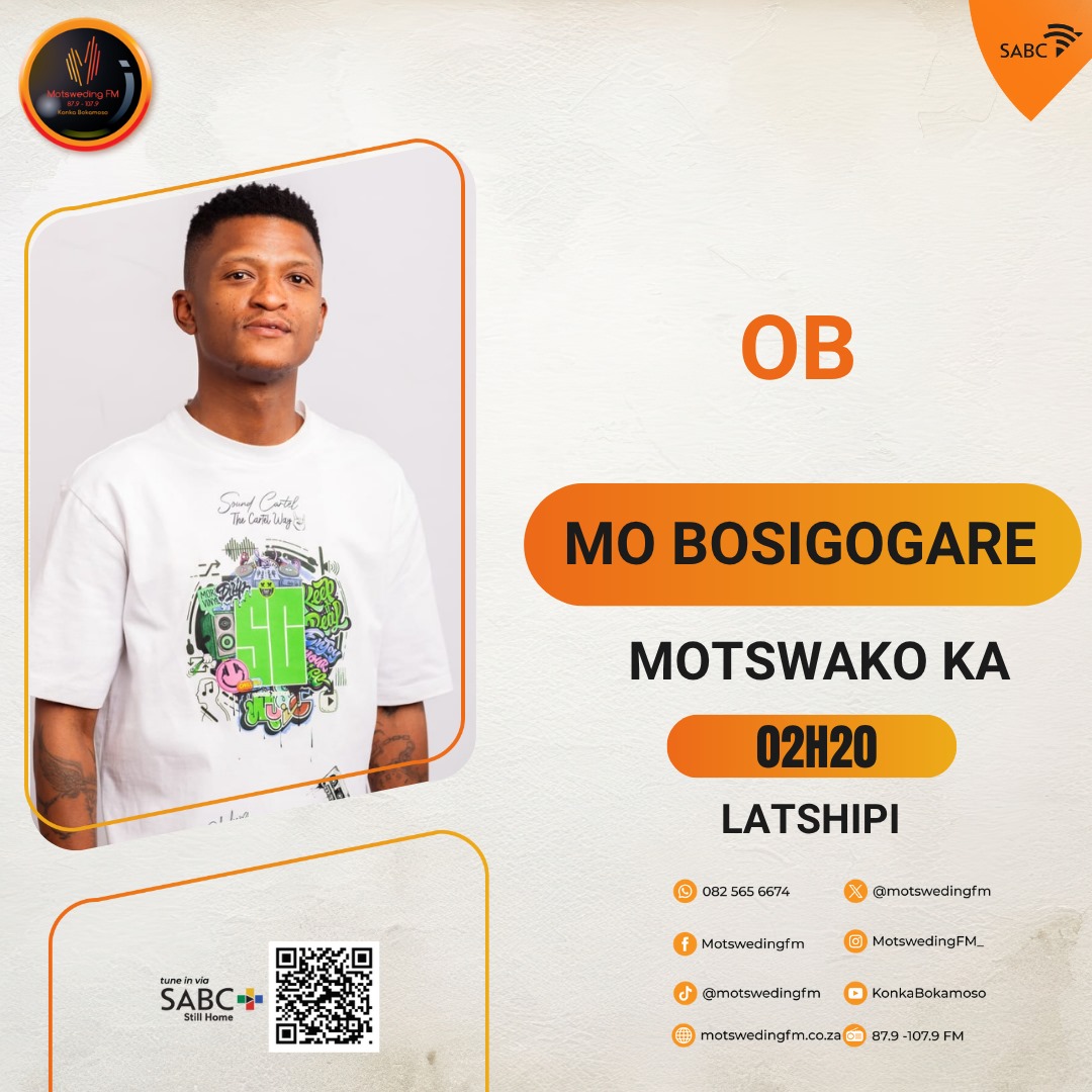 motswedingfm's tweet image. #Bosigogare le Boitumelo "Mizer" Mafole
☎️: 082 565 6674
🖥️: motswedingfm.co.za
SABC +: sabcplus.com
#MotswedingFM
