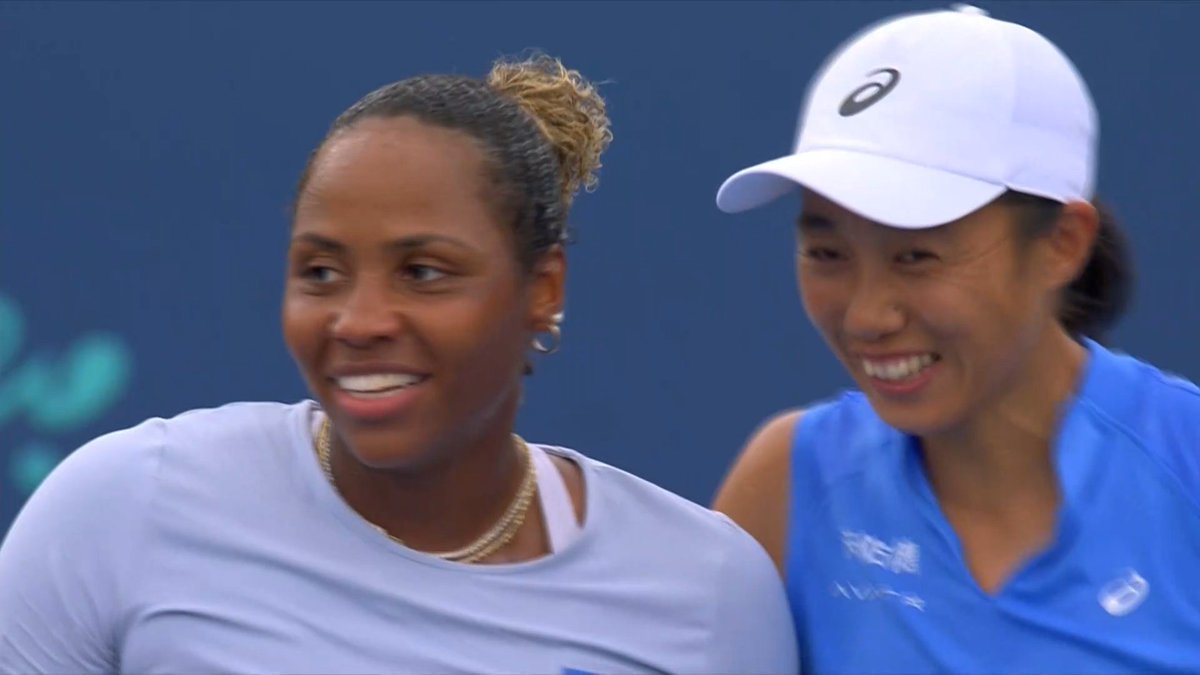 hsieh_n_wong's tweet image. Complete domination for Zhang Shuai, who picks up her first title in 9 months, and Taylor Townsend, who wins her first title as doubles world No. 1! They dispatch the all-American duo of Dolehide/Kenin, 6-1, 6-1, and are DC Open champions.
