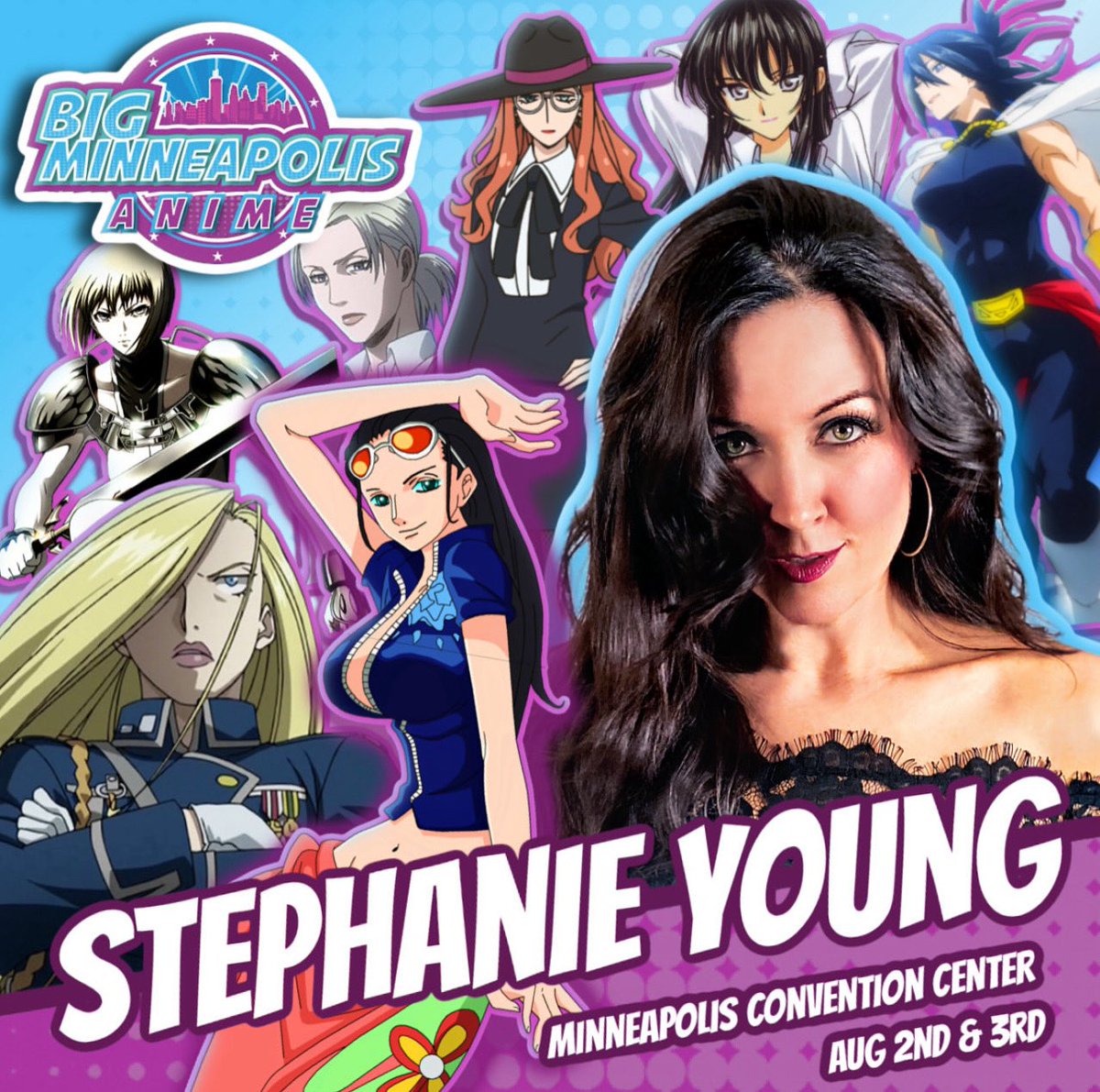 Stephanie Young (@stephyoungbrehm) on Twitter photo Hey, Big Minneapolis Anime! I cannot wait for next weekend! Iโll be signing both daysโฆAND SINGING! ๐ถ My husband David and I have a band called The Brehms, and we will perform a concert on Sat! Check the con schedule for details! ๐ ๐ดโโ ๏ธ ๐
TICKETS: bigminneapolisanime.com/tickets/ Hey, Big Minneapolis Anime! I cannot wait for next weekend! Iโll be signing both daysโฆAND SINGING! ๐ถ My husband David and I have a band called The Brehms, and we will perform a concert on Sat! Check the con schedule for details! ๐ ๐ดโโ ๏ธ ๐
TICKETS: bigminneapolisanime.com/tickets/