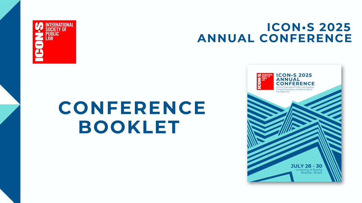 ICON__S's tweet image. 💥 📄Check out the 2025 ICON•S Conference Booklet!
It includes the full program and a complete index of speakers, chairs, and discussants.
Access it here 👉 icon-society.org/2025conference…
#iconsbrasília