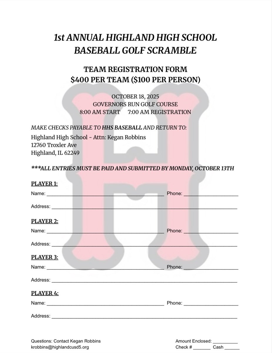 Registration and sponsorship information for our inaugural golf scramble is here. Spots will fill quickly, so start getting your teams together for October 18th!