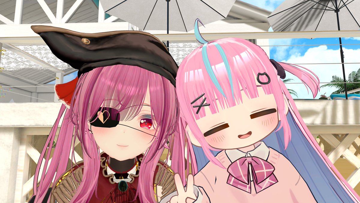 MIH_AIR's tweet image. 遊びに行ってきました⚓️🌙
めちゃくちゃ楽しかった～～！！
#VRChat
#ホロライブ改変集会