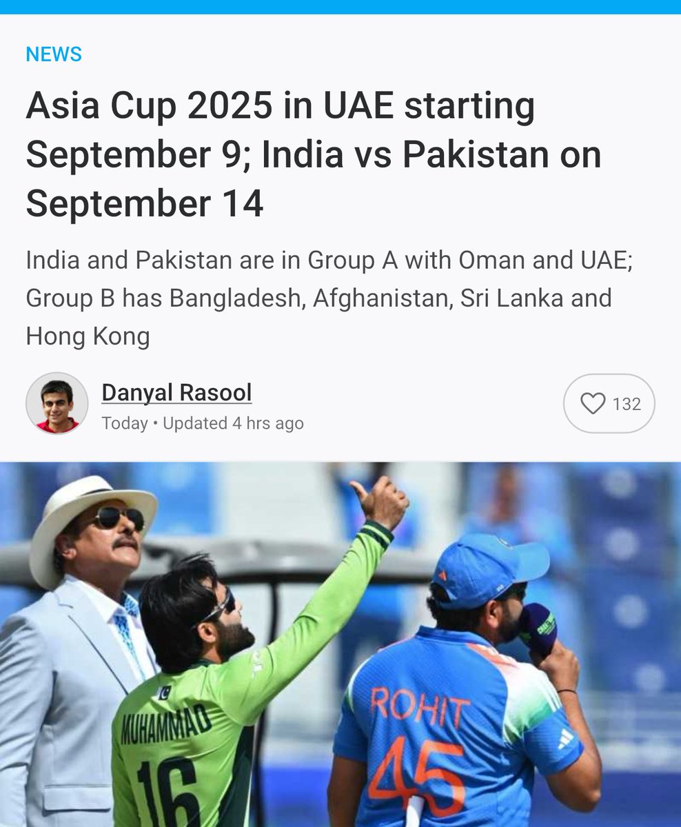 StableInvestor's tweet image. Is this correct news @ESPNcricinfo? Why are we scheduled to play Pakistan in Asia Cup, after the recent events?