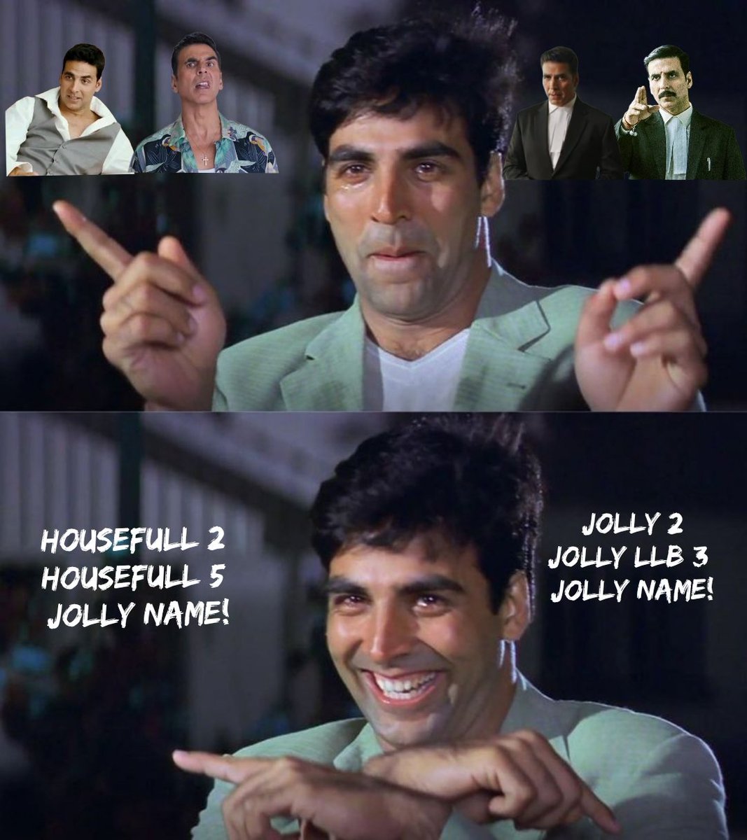 RomanEmpireShi1's tweet image. #AkshayKumar𓃵 
JOLLY name 🔥😅.

#housefull2 and #Housefull5 .
#JollyLLB2 and now #JollyLLB3 .