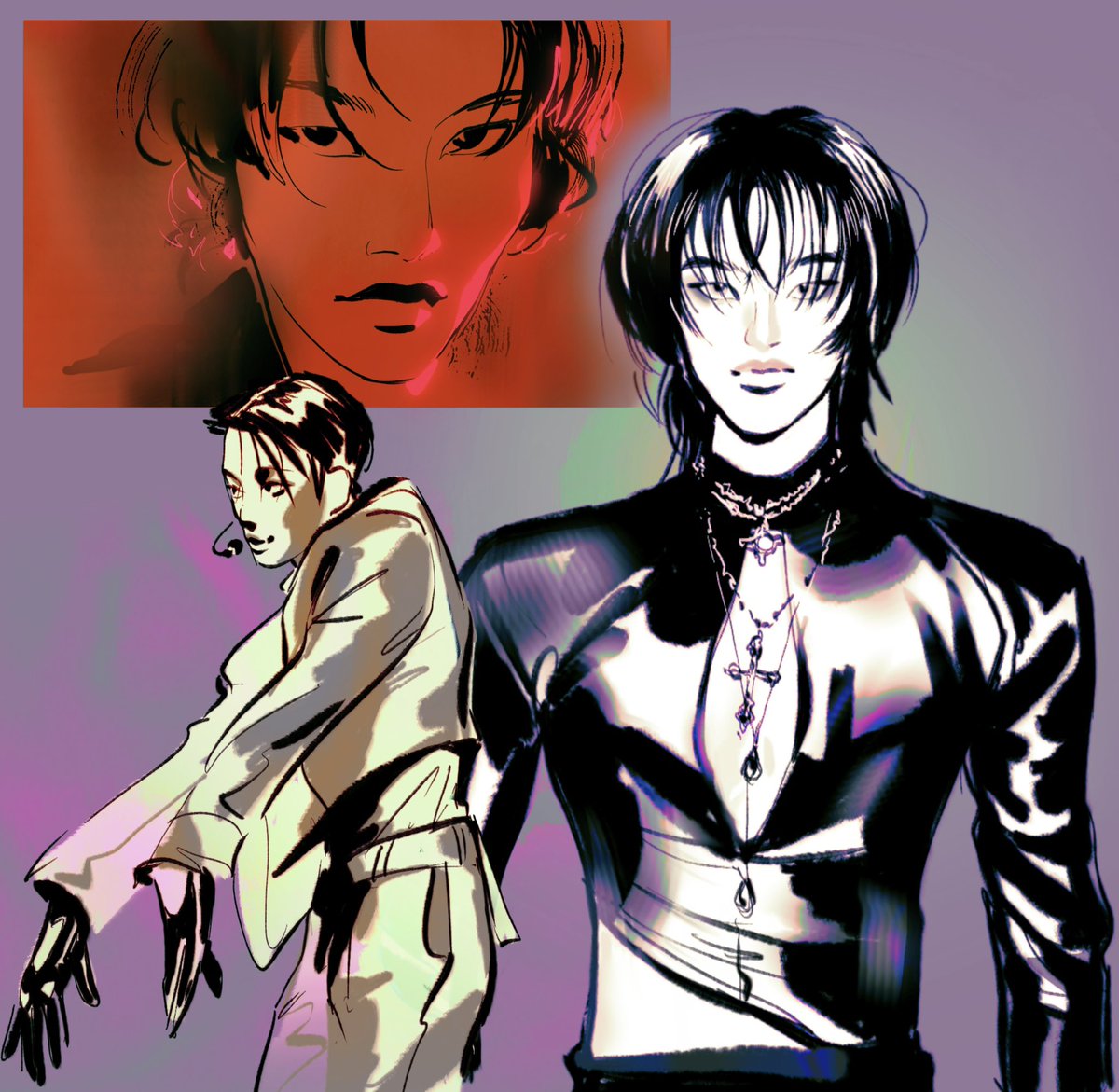 Lumirit's tweet image. My friend introduced me to Ateez and couldn’t help doing some doodles… (I’m weak to a pretty face)
#Seonghwa #ATEEZ