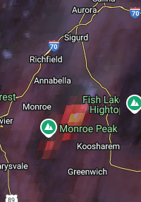 mn_storm's tweet photo. I wouldn’t be surprised if we see further significant expansion of the #MonroeCanyonFire today as the Signal Peak station is already recording gusts up to 34 mph. The fire also has an intense heat signature already. #utwx #utfire https://t.co/S4ngqwhXOs