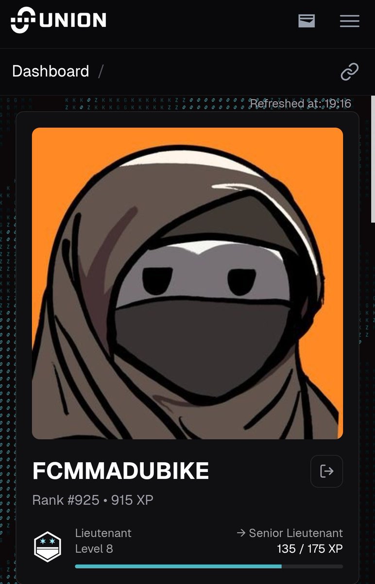 fcmmadubike's tweet image. Right now, I&apos;m really not doing anything on Union. 

1. Level 8 on the dashboard with 915 XP
2. Contributed to the ceremony
3. Finished 46th on the season 0 yap leaderboard. 
4. Participated in the BTCFi program. 

Waiting for Union Summer. 

zkgm